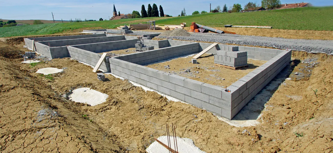 Pose de briques et travaux de maçonnerie pour élévation de murs porteurs par entreprise de bâtiment à Grandfontaine (25).
